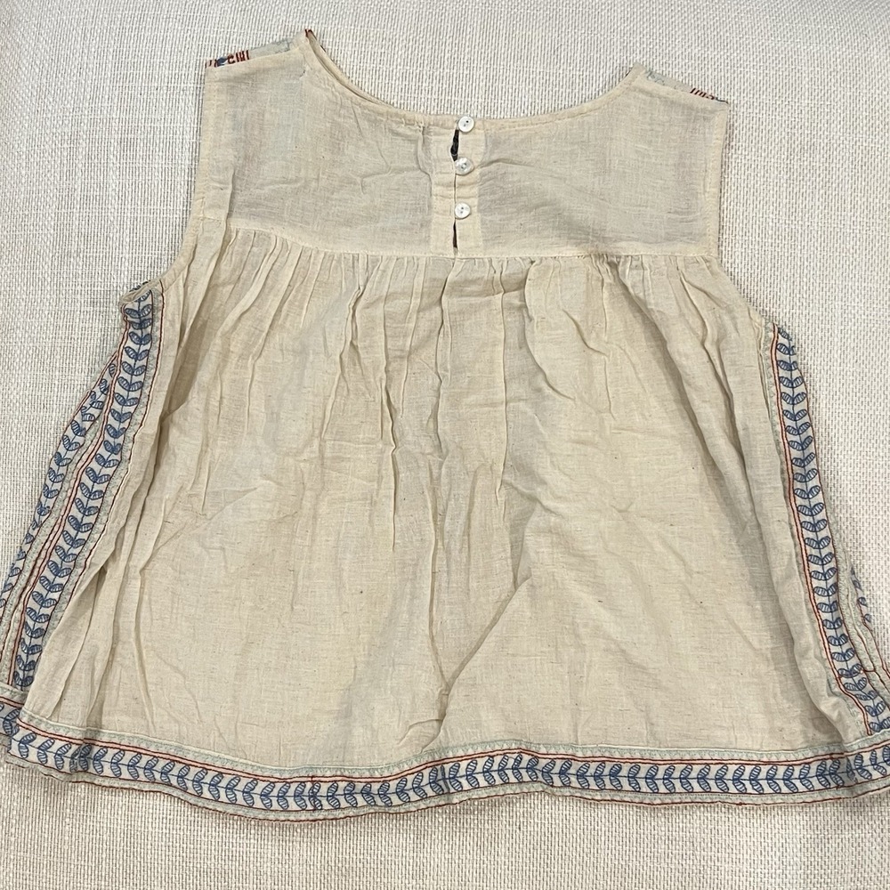 Chelsea & Violet White Embroidered Blouse Sleeveless X-Small - Picture 2 of 7